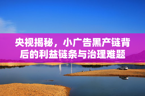 央视揭秘，小广告黑产链背后的利益链条与治理难题