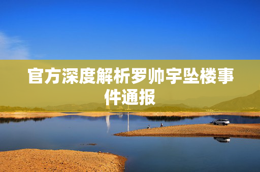 官方深度解析罗帅宇坠楼事件通报