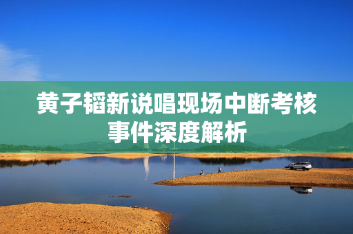 黄子韬新说唱现场中断考核事件深度解析