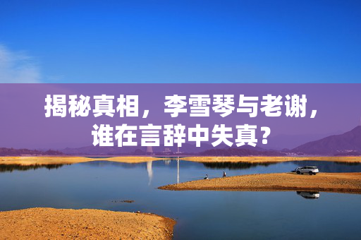 揭秘真相，李雪琴与老谢，谁在言辞中失真？