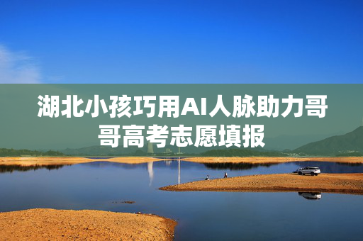 湖北小孩巧用AI人脉助力哥哥高考志愿填报